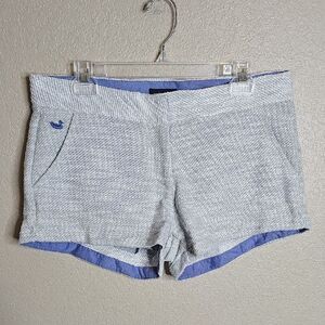 Southern Marsh Silver Metallic Gray Knit  Shorts 10